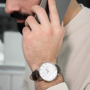 relógio gant park hill iii white strap