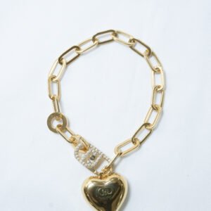 pulseira golden heart
